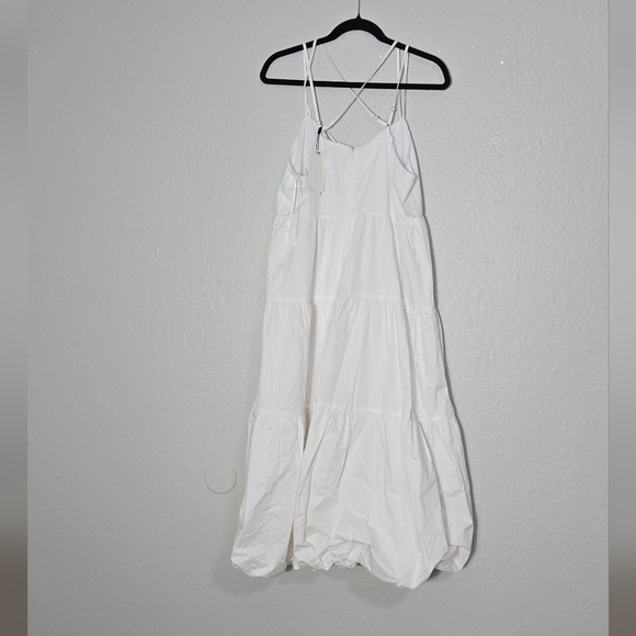 English Factory White Tiered Maxi Dress with Spaghetti Straps - Picture 8 of 10